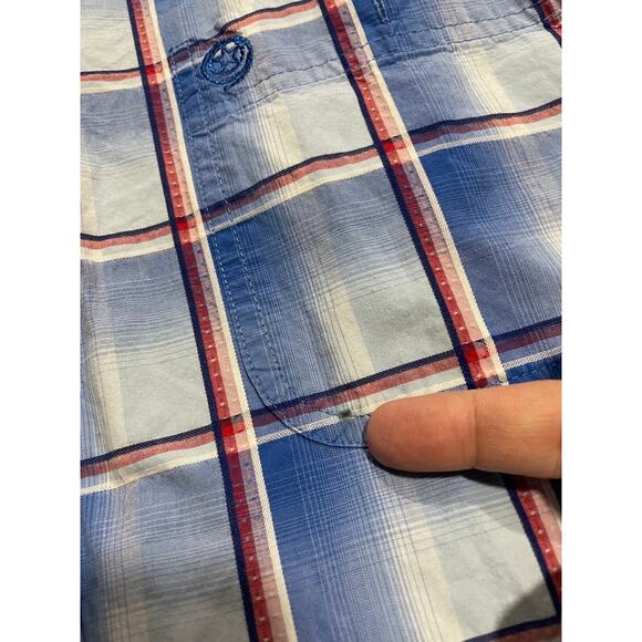 George Strait Cowboy Cut Collection by Wrangler Mens Sz XL Button Up Plaid Shirt - Picture 10 of 12